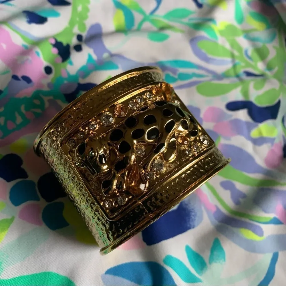 Lilly Pulitzer leopard bangle cuff  bracelet​